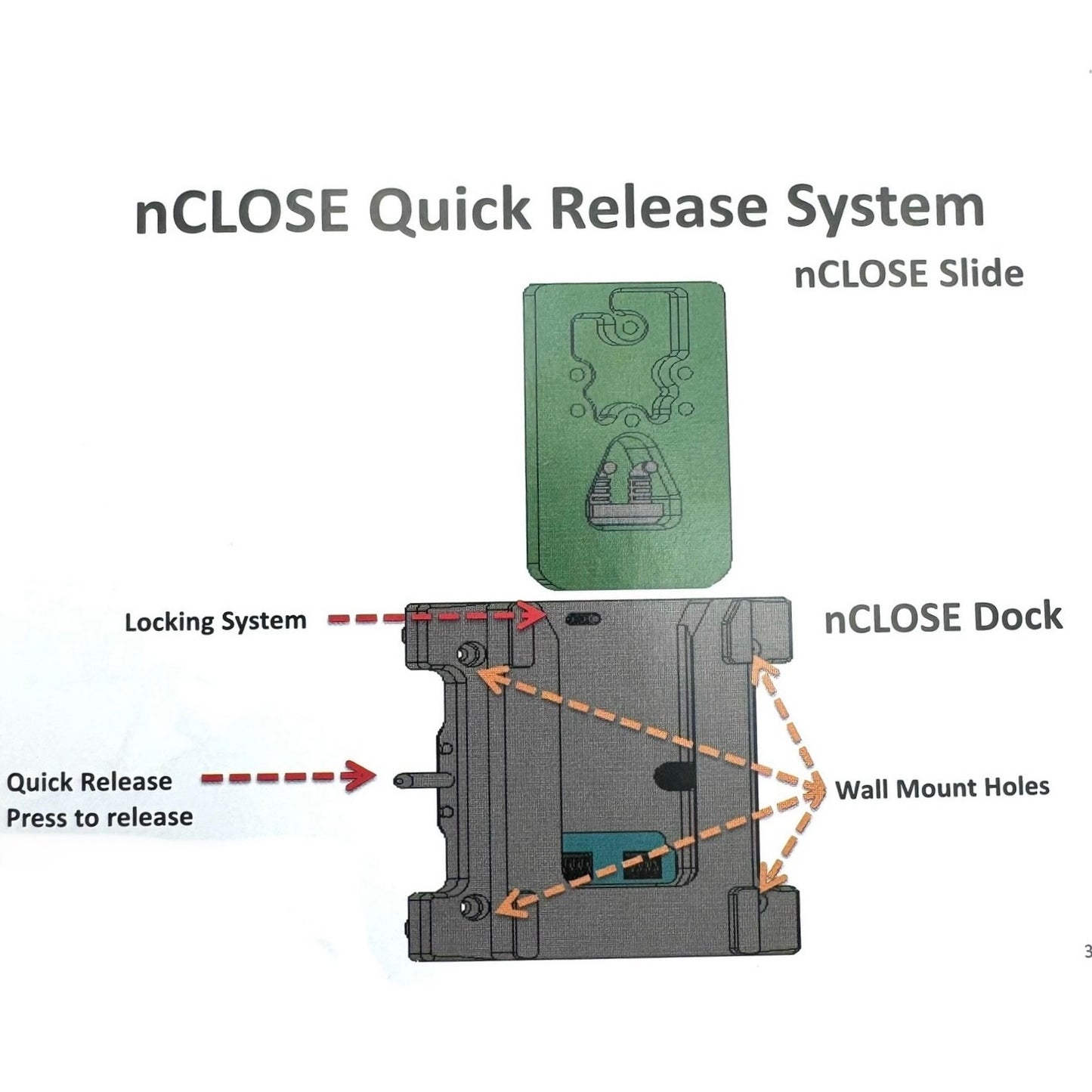 Part - nClose Quick Release/Wall Mount